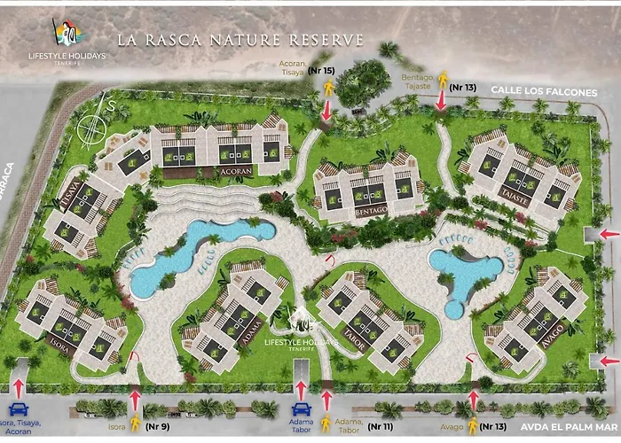 펜션 Jardines - Tabor 0,1 Garden & Pool View 2b 팔름-마르